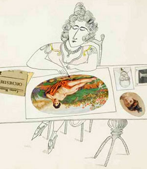 schilderende vrouw - saul steinberg