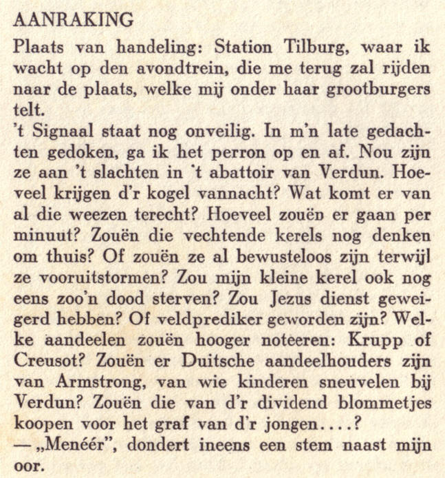 aanraking, eerste helft