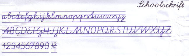 de andere kant van het papiertje waarin het potloodje verpakt was...