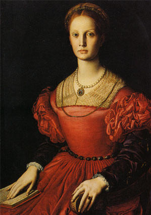 dame in rood