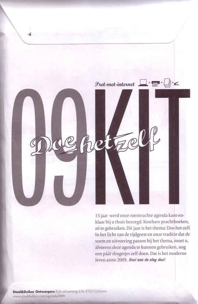 achterkant van de enveloppe...