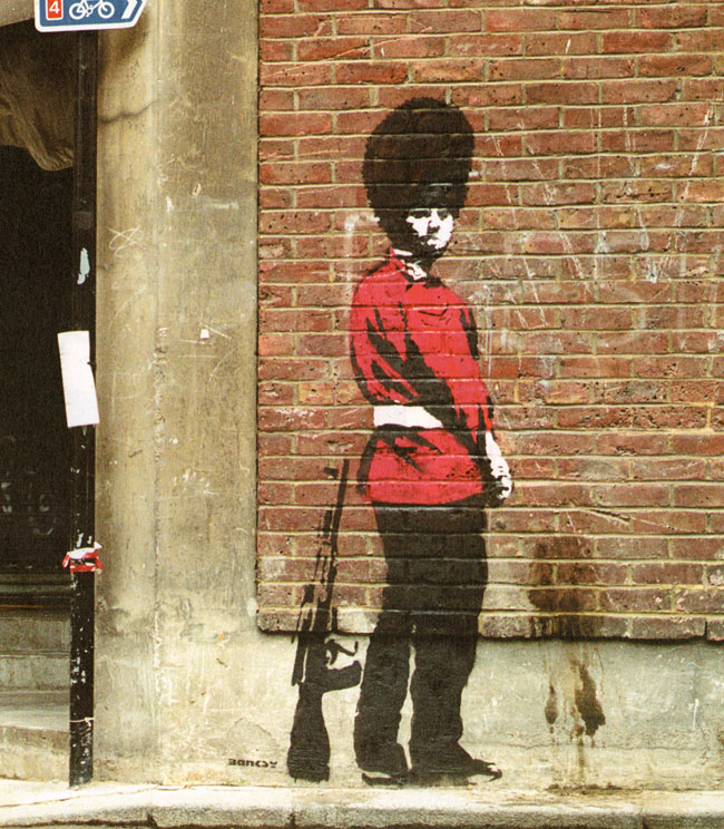muurschildering in londen...