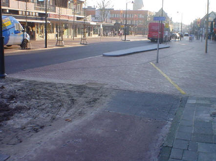 begin van het fietspad