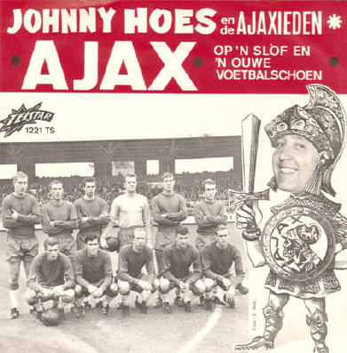 op een slof en een oude voetbalschoen wordt ajax kampioen...