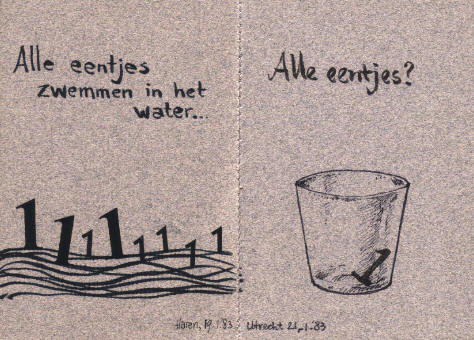alle eentjes zwemmen in het water - alle eentjes?