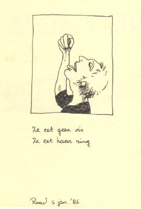 ze eet geen vis, ze eet haar ring