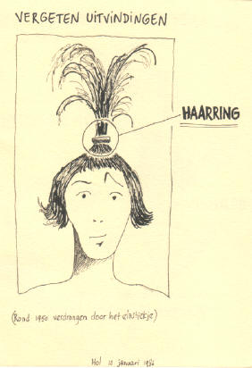 vergeten uitvindingen - haarring (rond 1950 verdrongen door het elastiekje)