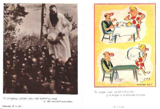 links: de erogene zones van het katholicisme - 2 de missionarissen rechts: de erogene zones van het katholicisme - 3 de moppen in de "katholieke illustratie"