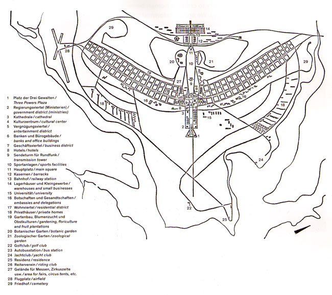 plattegrond van de stad...