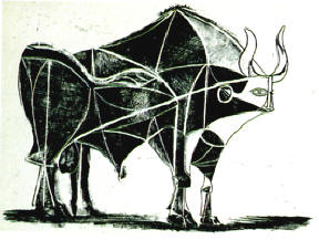 hier gaat het puur om de vorm van de stier...