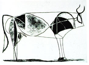 de sierlijkheid van een stier gevangen...