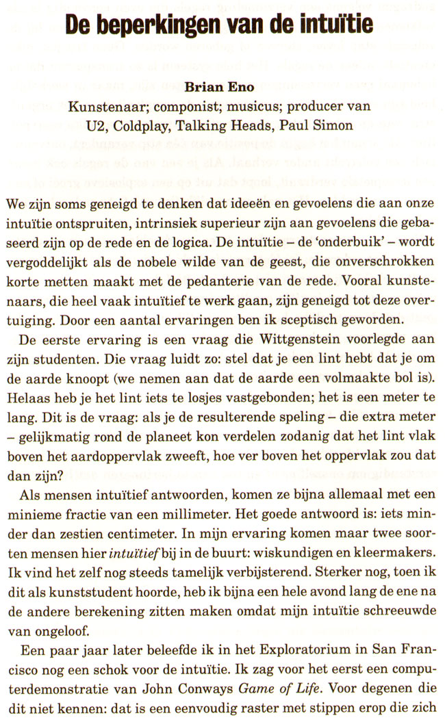 de beperkingen van de intuitie