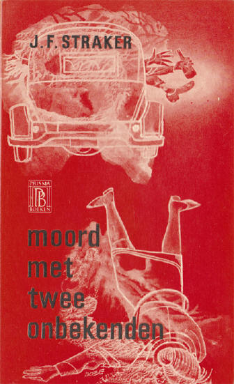 een witte tekening op rood papier...