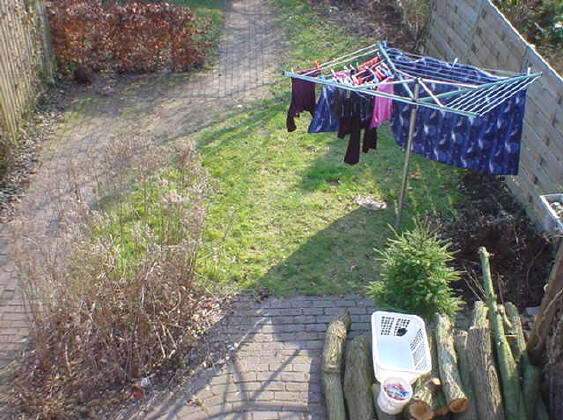 de eerste keer dat we de was buiten konden hangen...