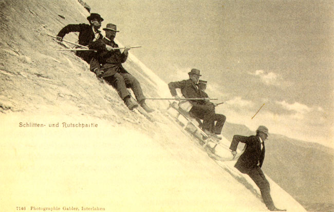 wintersport honderd jaar geleden....