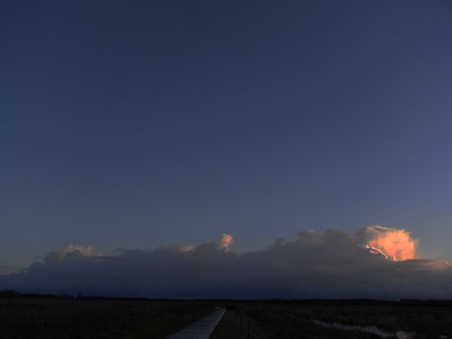 een bijzondere zonsondergang in januari 2011...