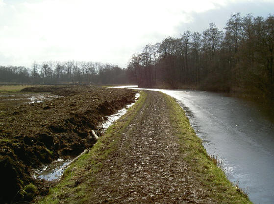 het begin van het wandelpad