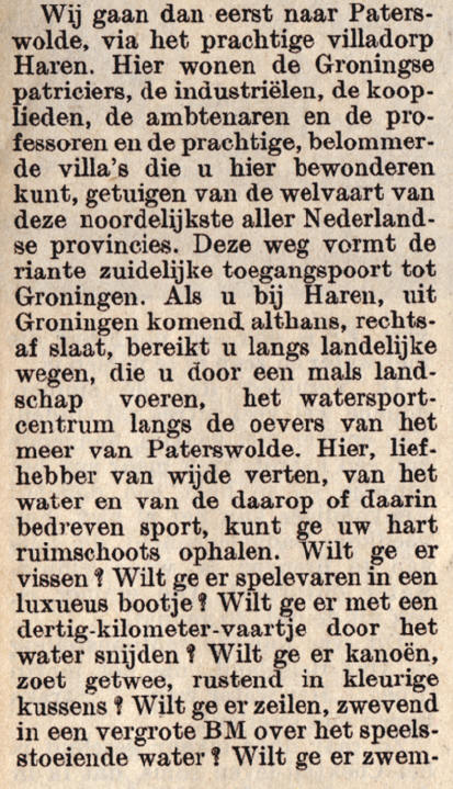 haren, vijftig jaar geleden, volgens de libelle