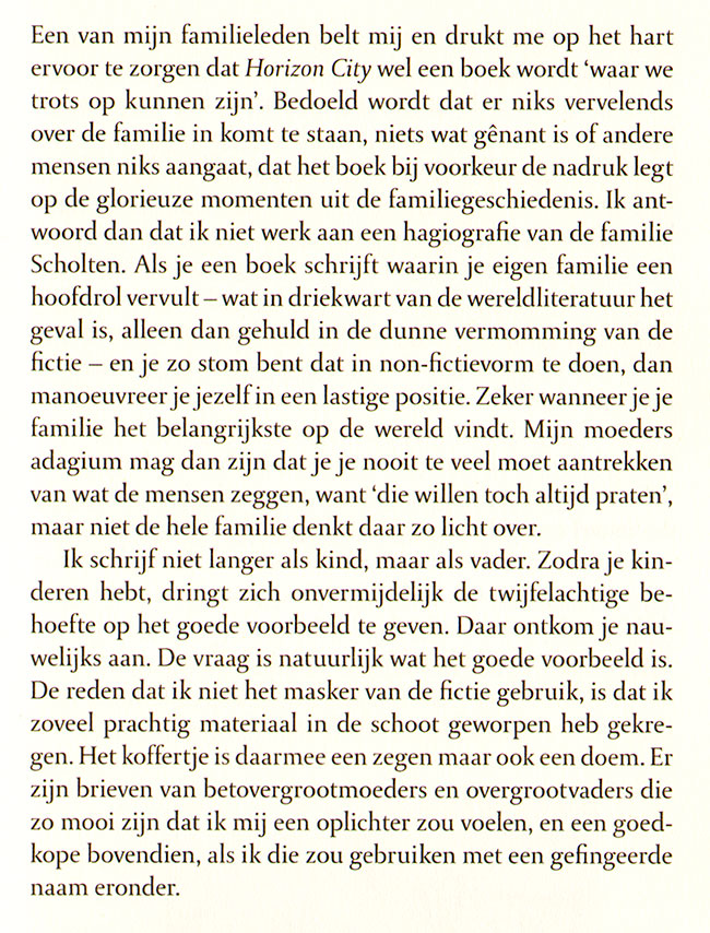 dat ik niet het masker van de fictie gebruik...
