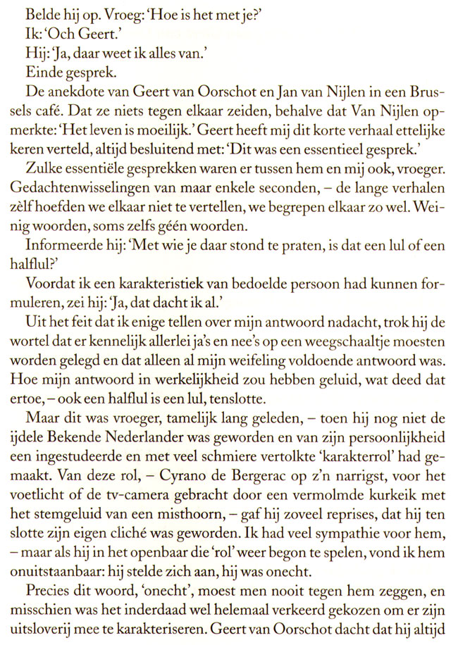 ter herinnering aan geert van oorschot...