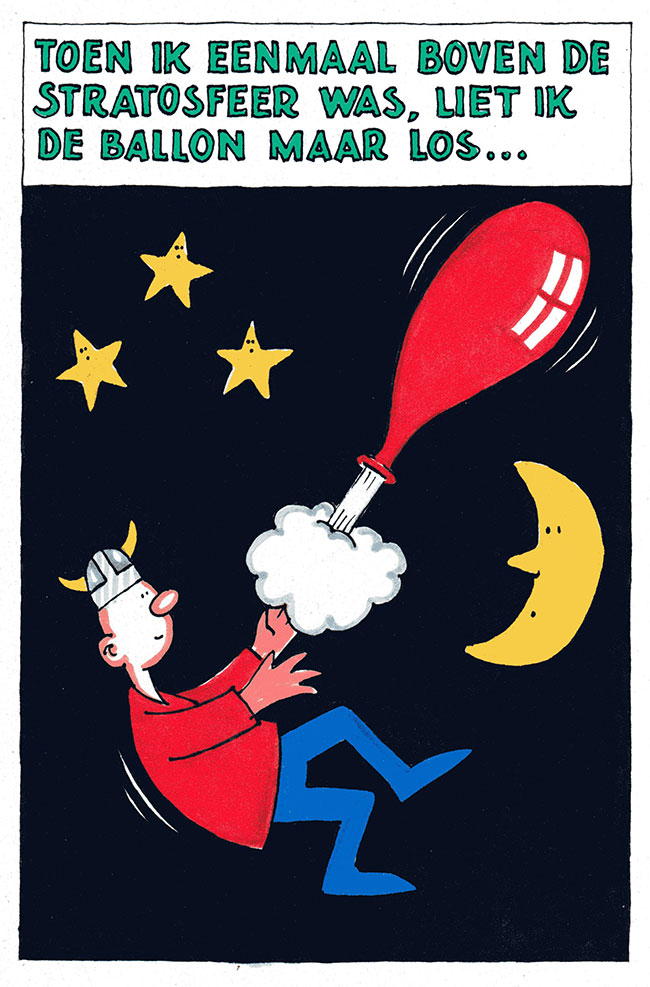 toen ik eenmaal boven de stratosfeer was...