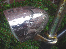 koplamp met druppels