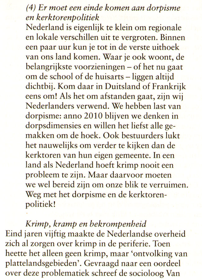krimp, kramp en bekrompenheid...
