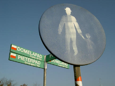 het pieterpad loopt door haren...