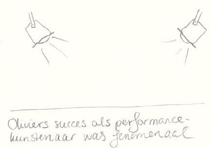 oliviers succes als performancekunstenaar was fenomenaal