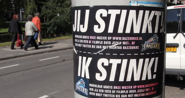 ok, een reclamesticker, maar wel intrigerend...