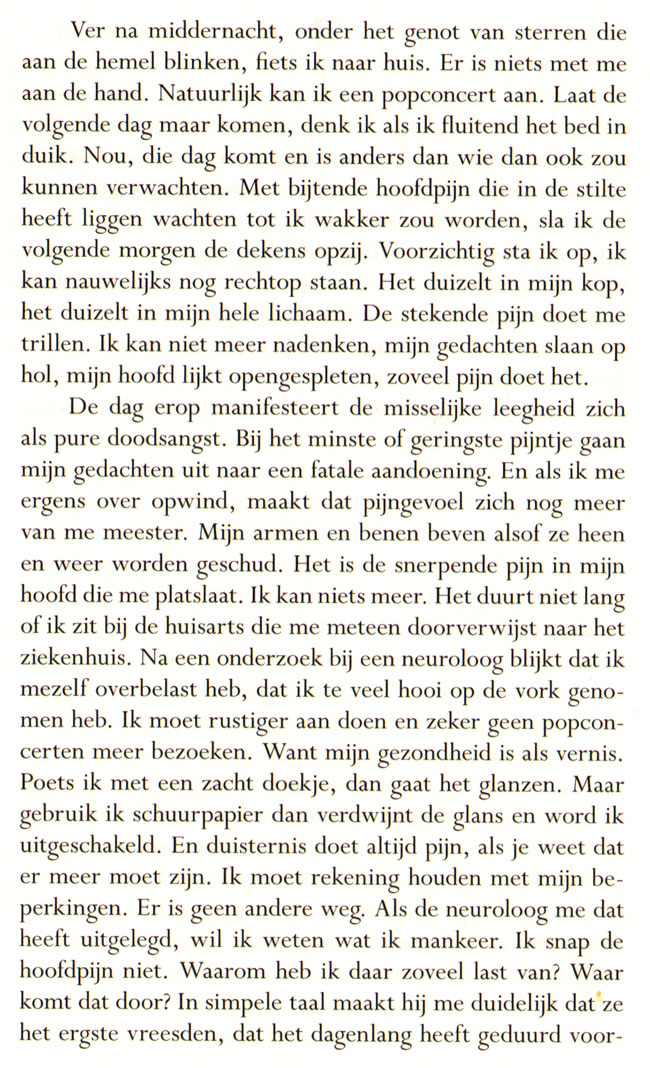...mijn gezondheid is als vernis...