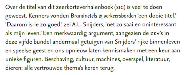fragment van de flaptekst van het boek