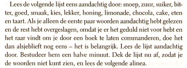 lees de lijst aandachtig door...