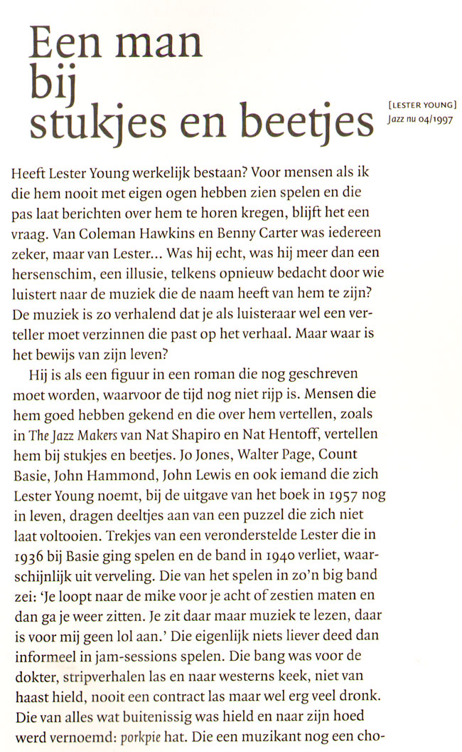 over lester young...
