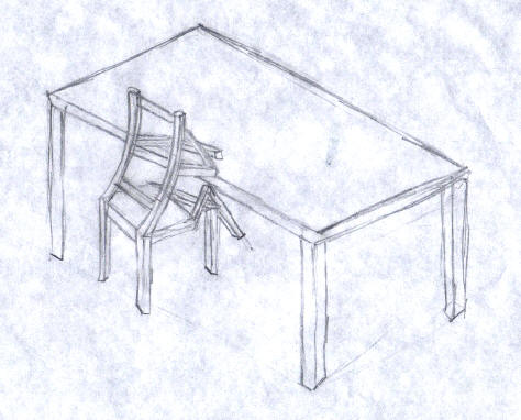 tafel en stoel...