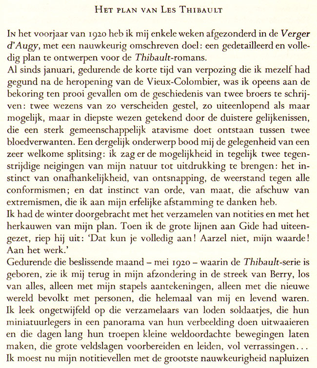 het plan van les thibault