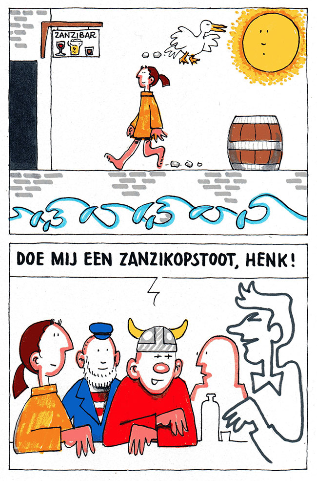 een zanzikopstoot