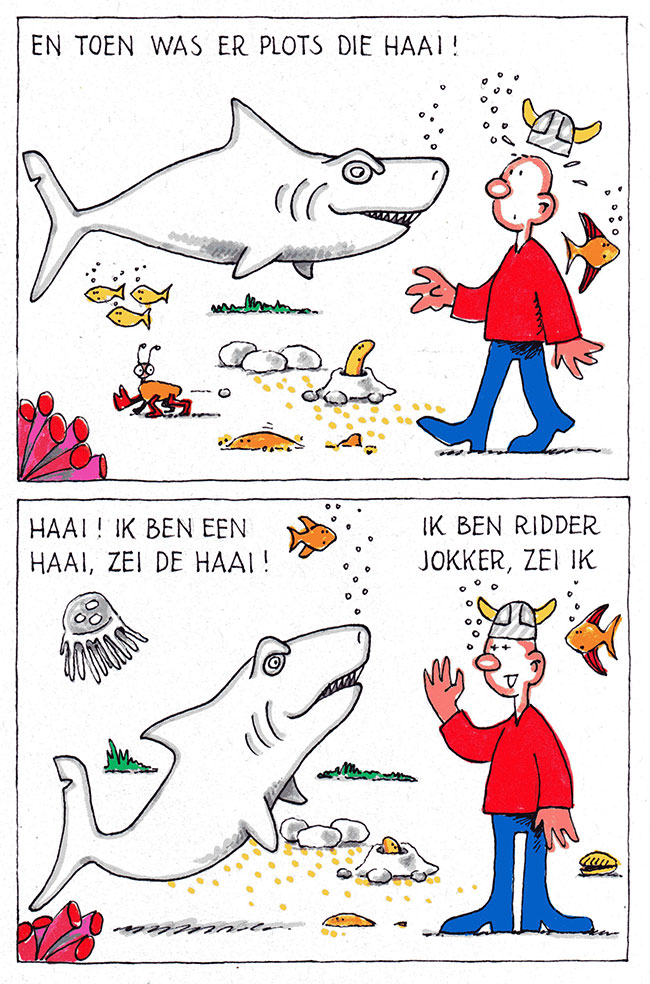 haai, zie de haai...