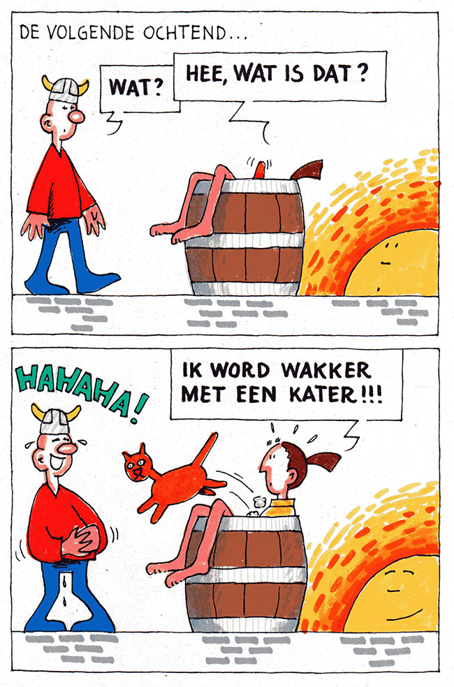 ik word wakker met een kater...