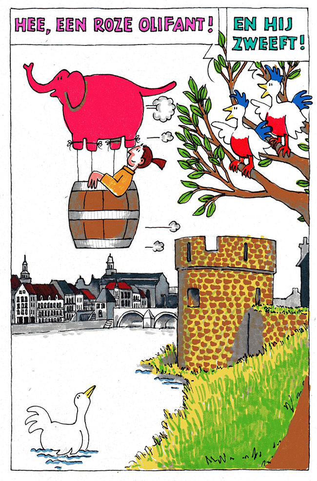 en hij zweeft...