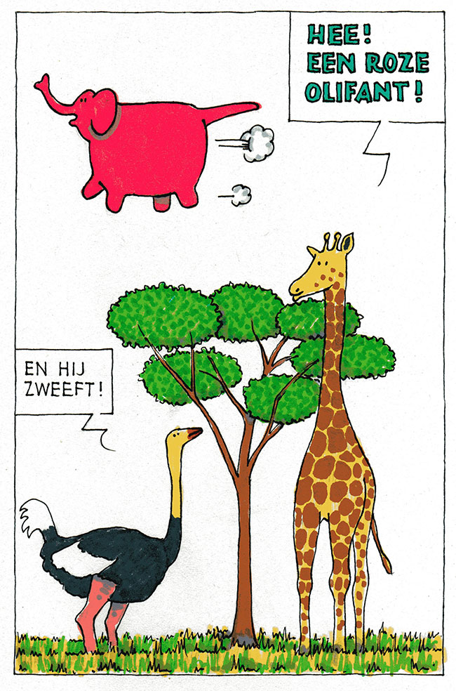 ... en hij zweeft...