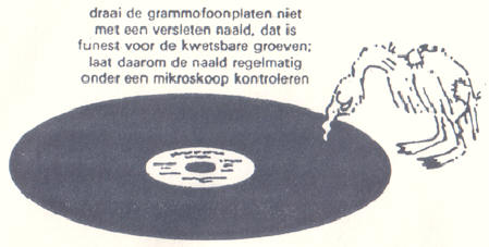 niet met een versleten naald draaien