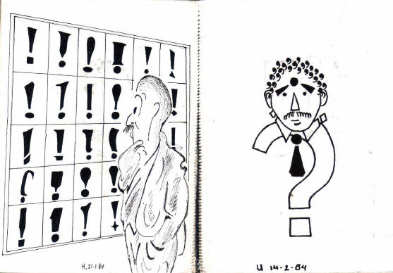 vraag- en uitroeptekens...