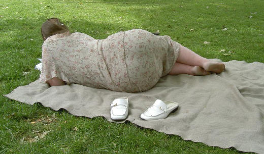 vrouw in park