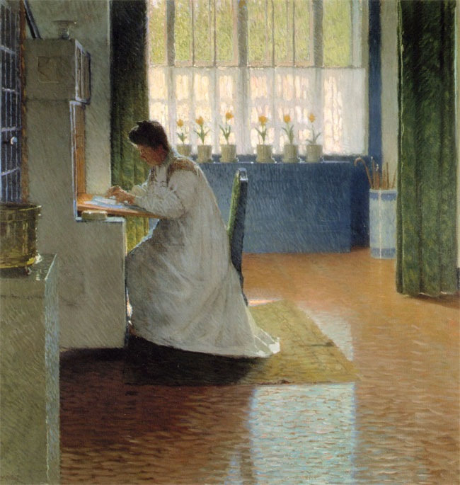 carl moll's huiskamer met zijn echtgenote anna