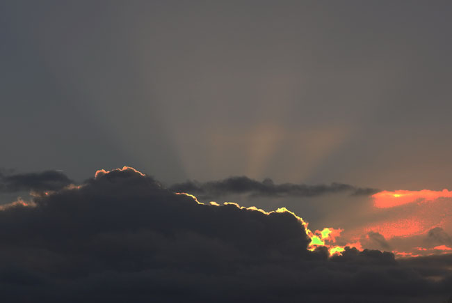zonsondergang...