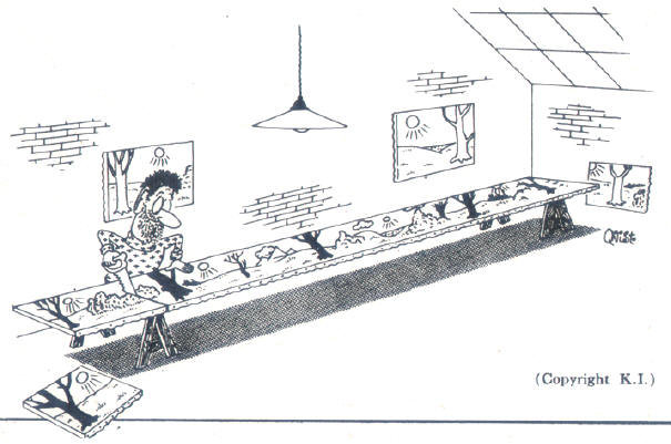 tekening uit de katholieke illustratie, rond 1965