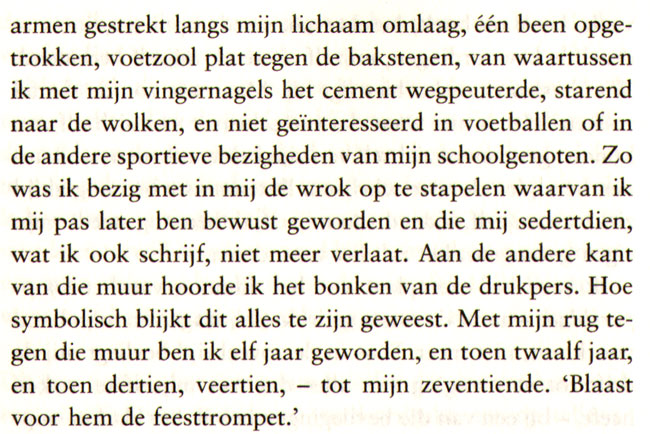zo was ik bezig met in mij de wrok op te stapelen...