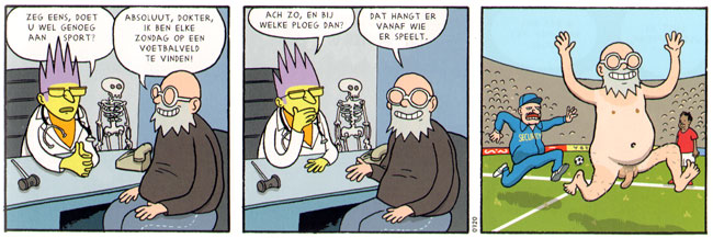 pa doet aan sport...