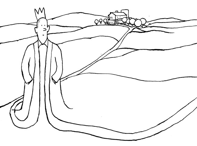 koning in landschap...